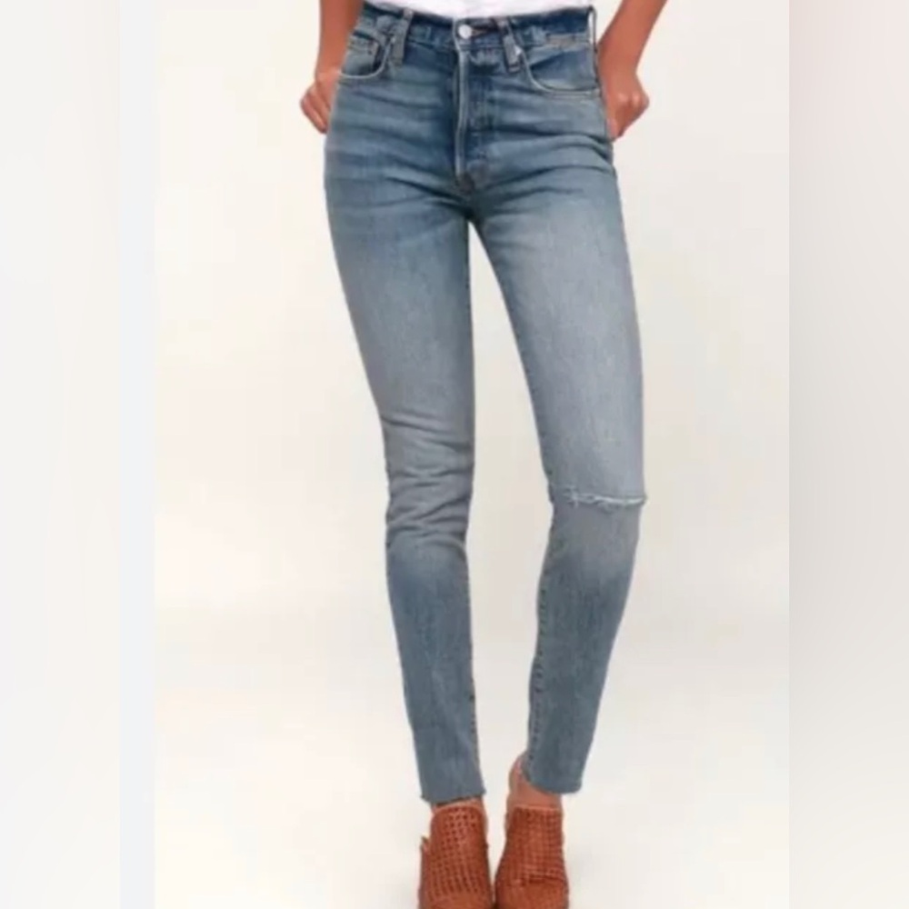 Free People high rise Skinny Jeans High Waist Medium Wash Sz 26 NWT